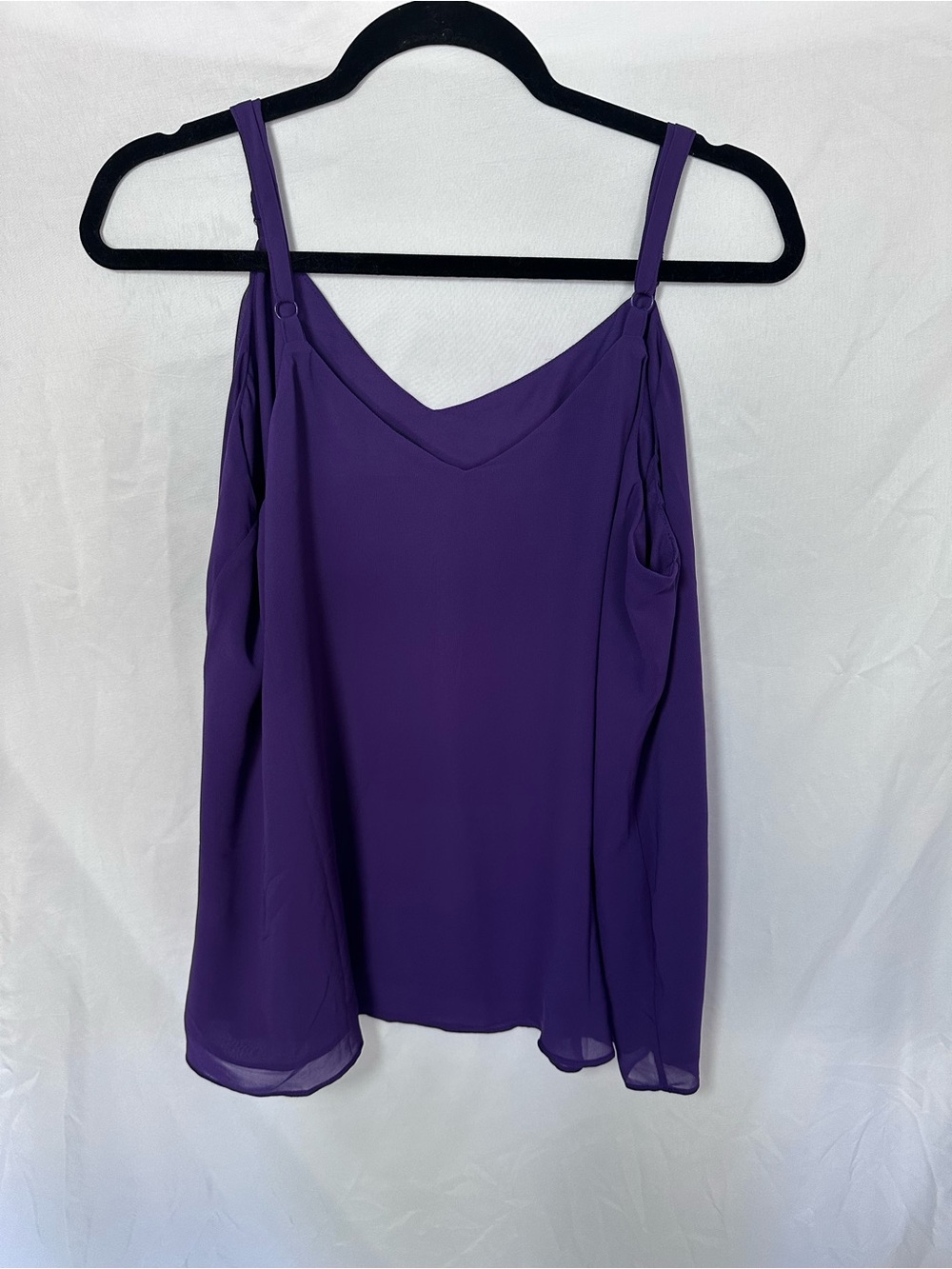 Torrid Purple Sophie Chiffon Swing Cami Size 1 - Picture 2 of 12
